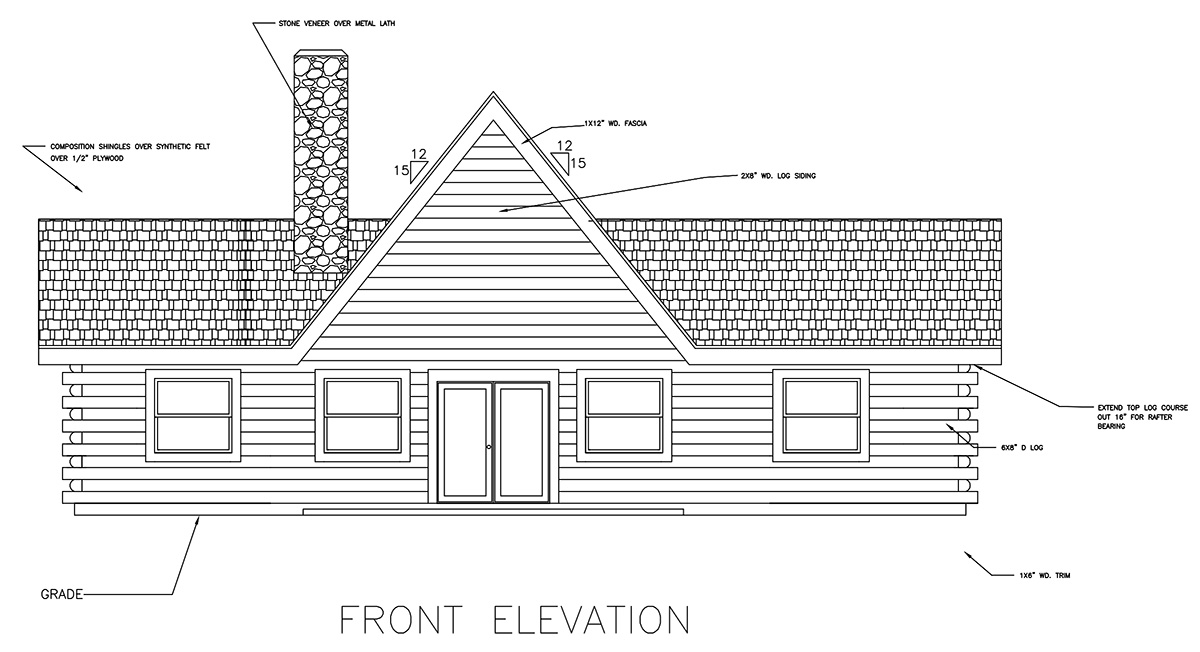 Crab Orchard Cabin Floor Plan One Level