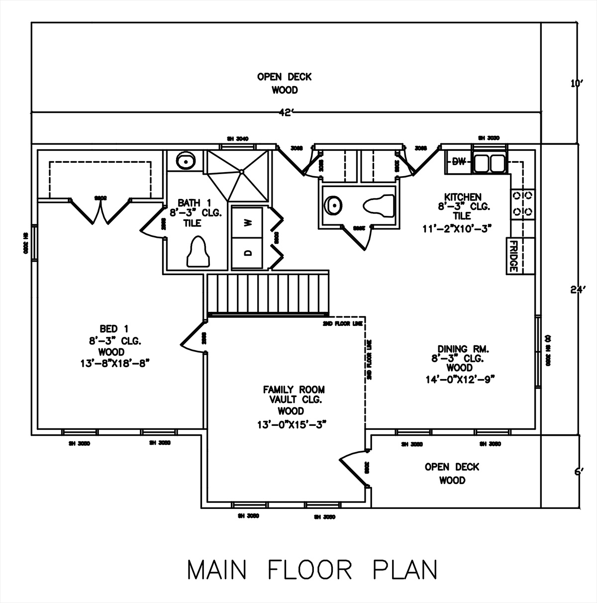 Gatlinburg Log Cabin Floor Plan Two Level