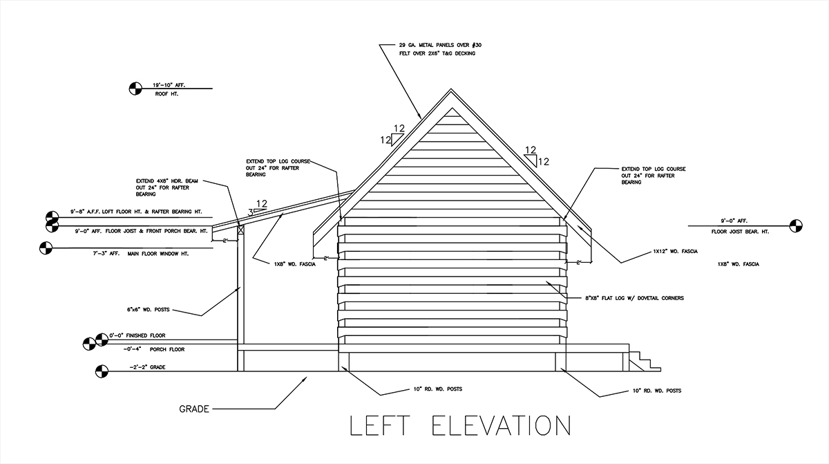Haven Log Cabin Floor Plan Two Level