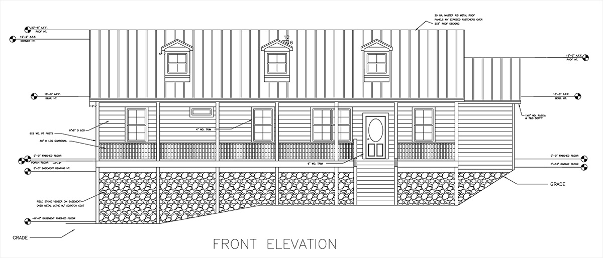 Heartland Log Cabin Floor Plan One Level