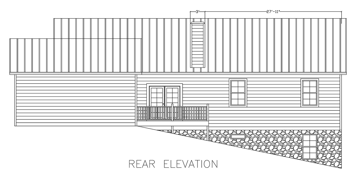 Heartland Log Cabin Floor Plan One Level