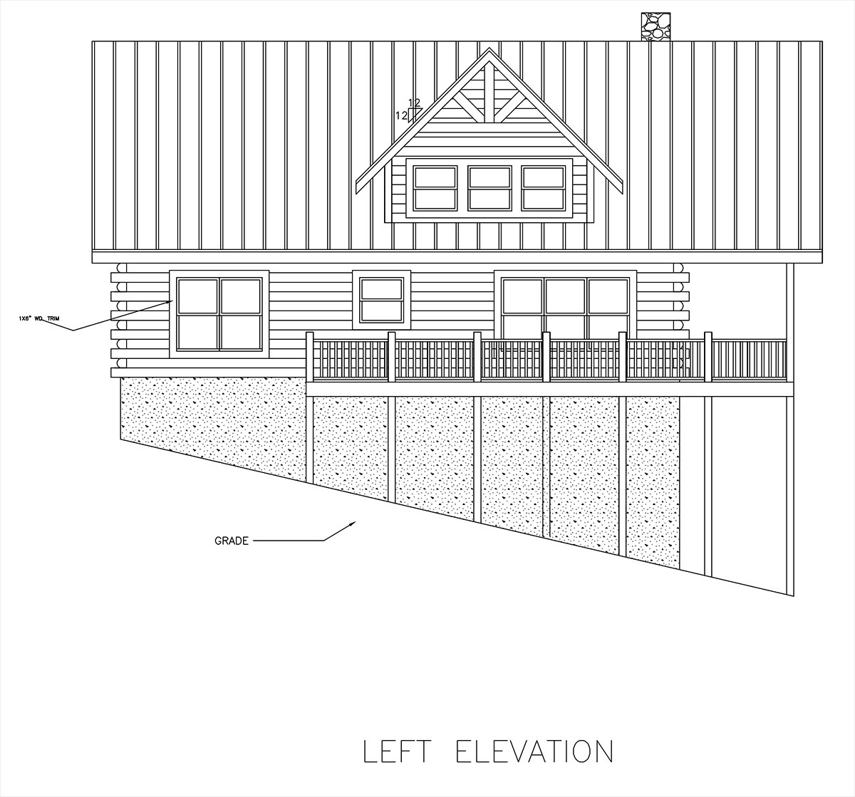 Shady View Log Cabin Floor Plan Two Level