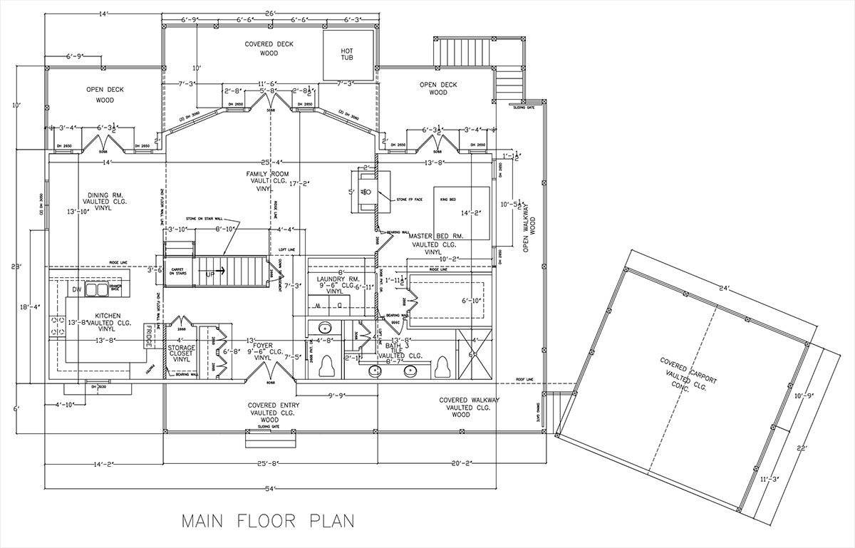 Sun Valley Log Cabin Floor Plan Two Level