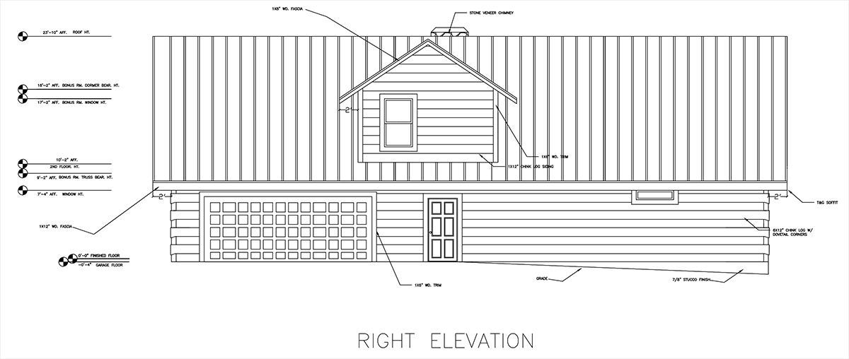 Sunrise Log Cabin Floor Plan Two Level