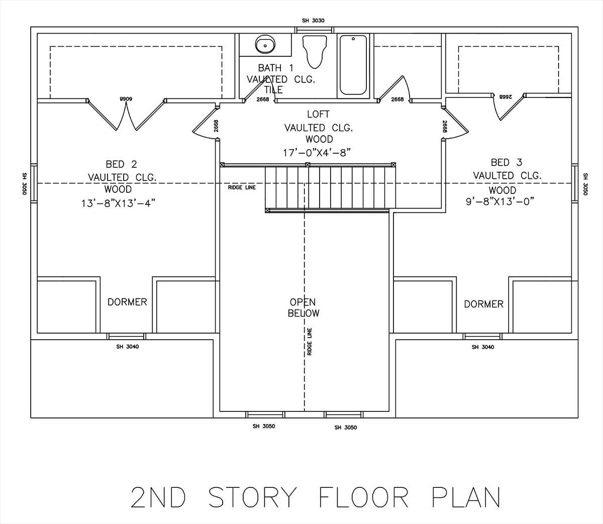 Tennessean Log Cabin Floor Plan Two Level